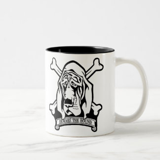 Bluthund-Passen Sie den Jagdhund auf Zweifarbige Tasse