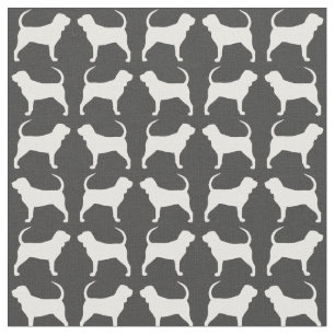 Bluthund-Silhouette-Muster Stoff