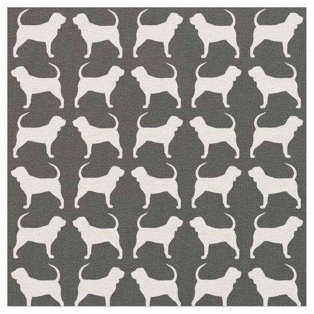Bluthund-Silhouette-Muster Stoff (Nahaufnahme)