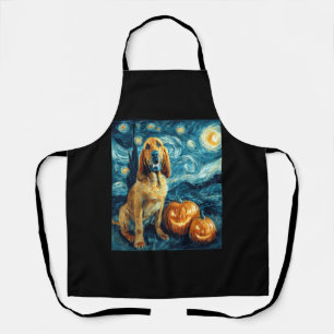 Bluthund Süßer Hund Halloween Jack O Lantern Kürbi Schürze