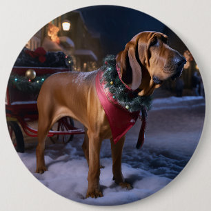 Bluthund Weihnachtsfestliche Saison Button
