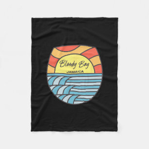 Blutige Byy Beach Jamaika Sonnenuntergang Jamaikan Fleecedecke