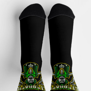 Blutige Feier Skelett Leprechaun Crew Socken