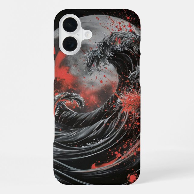 „Blutige Flut“ iPhone 16 Plus Hülle (Rückseite)