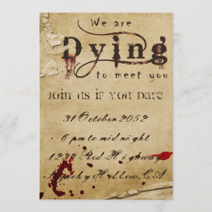 Blutige Halloween-Einladung Einladung