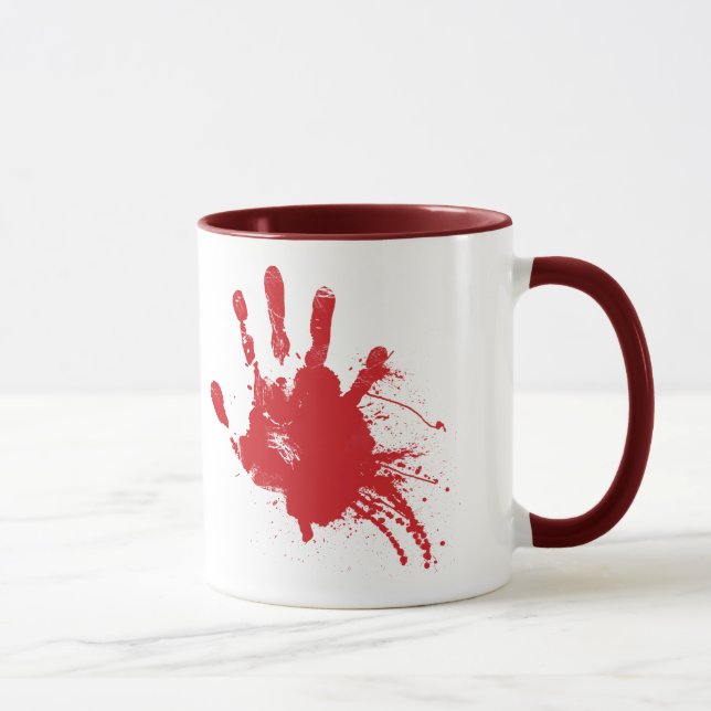 Blutige Handprint Tasse (Rechts)