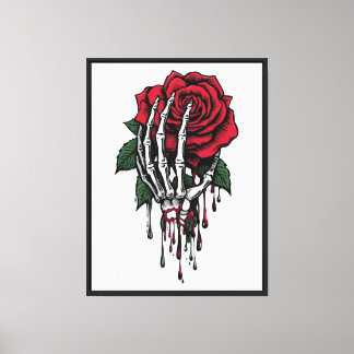 Blutige Rose Leinwanddruck