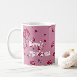 Blutiger Totenkopf Blutflecken Name Halloween Kaffeetasse