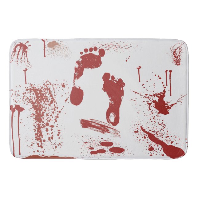 Blutiges Abdruck-Blut Splattered große Bad-Matte Badematte (Vorderseite)