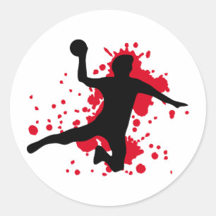 blutiges Handball dodgeball Runder Aufkleber