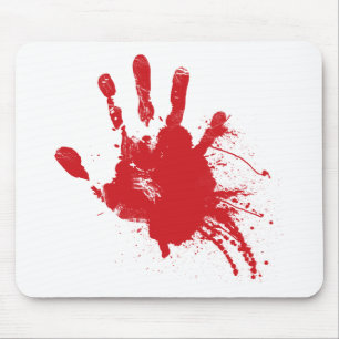 Blutiges Handprint Z Mousepad