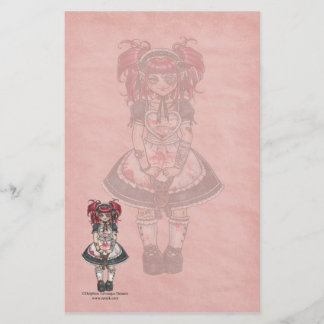 Blutiges Lolita gotisches Briefpapier