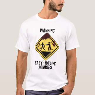 Blutiges sich schnell bewegendes Zombie-Shirt T-Shirt