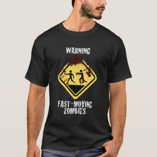 Blutiges sich schnell bewegendes Zombie-Shirt T-Shirt
