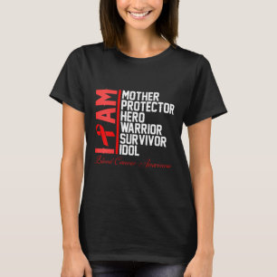 Blutkrebs-Bewusstsein Ich bin Mutter Heldenkrieger T-Shirt