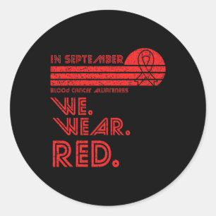 Blutkrebs-Bewusstsein Monat im September tragen wi Runder Aufkleber