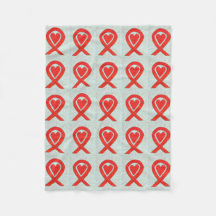 Blutkrebs Bewusstsein Red Ribbon Chemo Blanket Fleecedecke