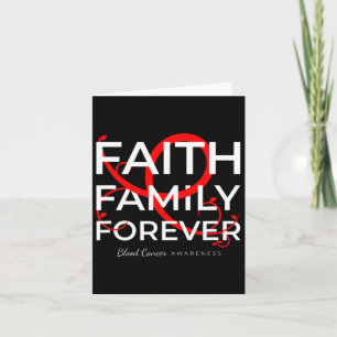 Blutkrebs-Bewusstsein Red Ribbon Faith Familie für Karte