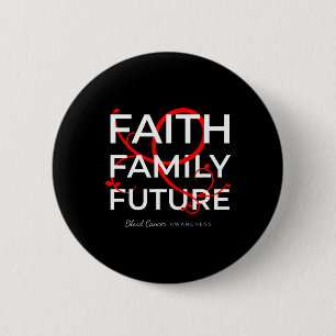 Blutkrebs-Bewusstsein Red Ribbon Faith Family Fut Button