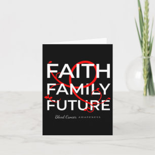 Blutkrebs-Bewusstsein Red Ribbon Faith Family Fut Karte