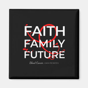 Blutkrebs-Bewusstsein Red Ribbon Faith Family Fut Magnet