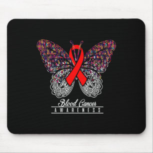 Blutkrebs-Bewusstsein Schmetterling Liebhaber Gesc Mousepad