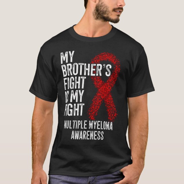 Blutkrebs Der Kampf meines Bruders ist meine Kampf T-Shirt (Vorderseite)