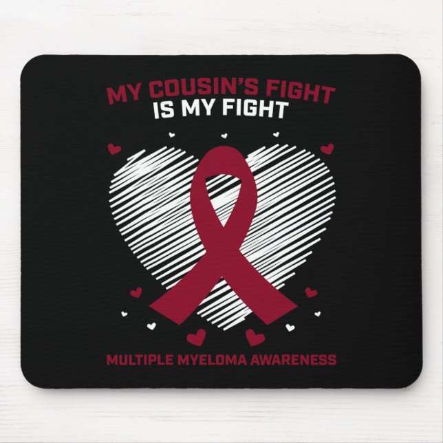 Blutkrebs-Geschenk Burgunder Cousin Multiples Myel Mousepad (Vorne)