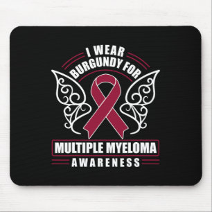 Blutkrebs Ich trage Burgunderrot für Multiples Mye Mousepad