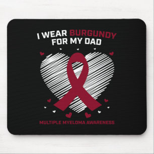 Blutkrebs Ich trage Burgunderrot Papa Multiples My Mousepad