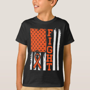 Blutkrebs Leukämie Kampf Flagge - Krebsbewusstsein T-Shirt