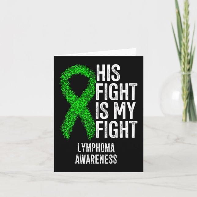 Blutkrebs Sein Kampf ist mein Kampf Lymphom Awaren Karte (Vorderseite)