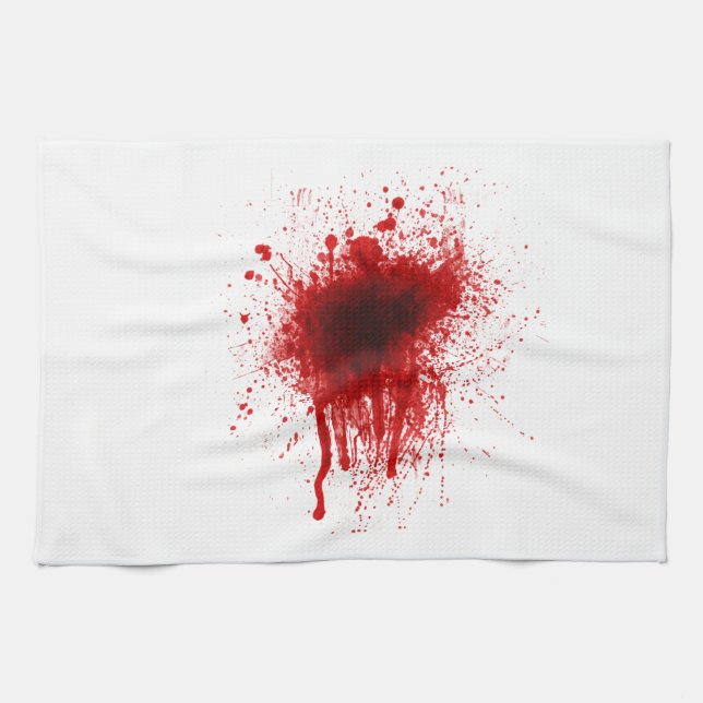 Blutkrebs-Spritzer realistisch Handtuch (Horizontal)