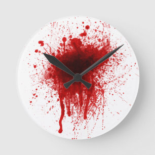 Blutkrebs-Spritzer realistisch Runde Wanduhr