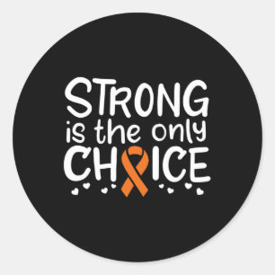Blutkrebs Überlebende kämpfen Chemo Orange Ribbon Runder Aufkleber