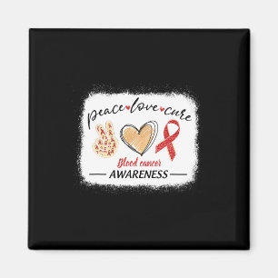 Blutkrebsbewusstsein Peace Love Cure Bl Magnet