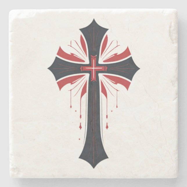 Blutkreuz Steinuntersetzer (Vorderseite)