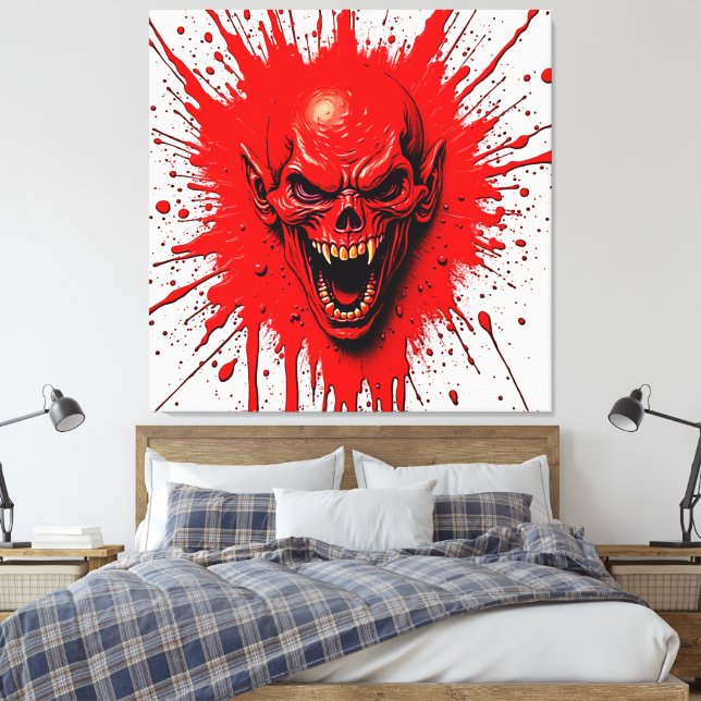 Blutlust: Der Vengeful Vampire Leinwanddruck (Insitu (Schlafzimmer))