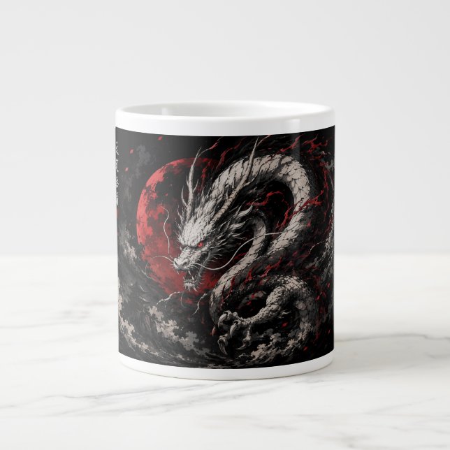 Blutmond-Drache Jumbo-Tasse (Vorderseite)