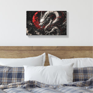 Blutmond-Drache Leinwanddruck