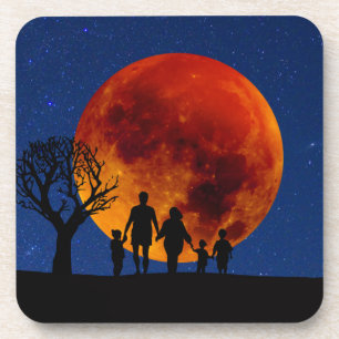 Blutmond-Mondseelenfamilie Getränkeuntersetzer