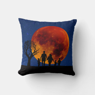 Blutmond-Mondseelenfamilie Kissen