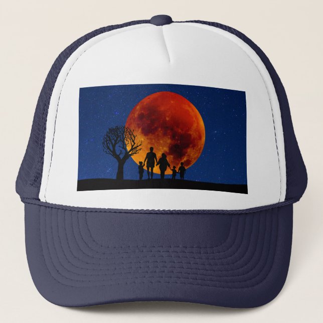 Blutmond-Mondseelenfamilie Truckerkappe (Vorderseite)