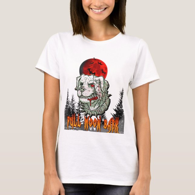 Blutmondrinde - Zombie Hund Halloween-Shirt T-Shirt (Vorderseite)