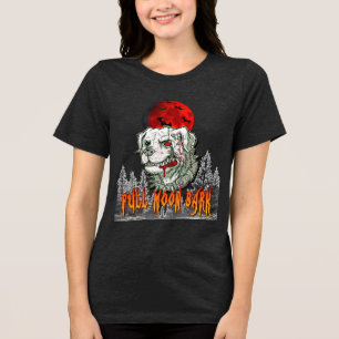 Blutmondrinde - Zombie Hund Halloween-Shirt Tri-Blend Shirt