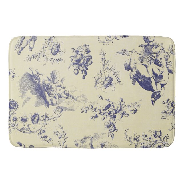 Blutoile French Country Cherub Muster Badematte (Vorderseite)