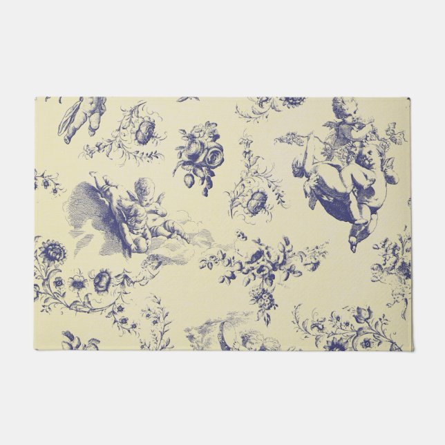 Blutoile French Country Cherub Muster Fußmatte (Vorderseite)