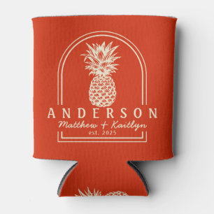 Blutorangen-Ananas-Hochzeitsbogen & Name Dosenkühler