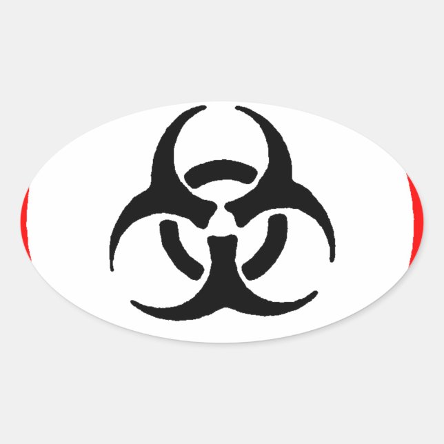 Blutpathogene Erreger Ovaler Aufkleber (Vorderseite)