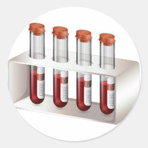 Blutproben-Aufkleber Runder Aufkleber